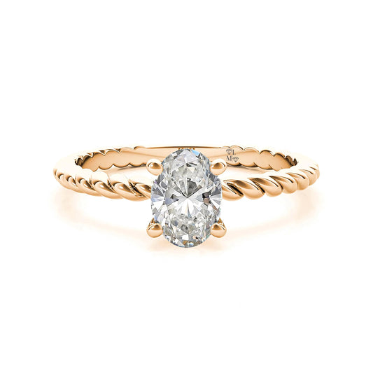 1 Carat Oval Cut Lab Diamond Ring, IGI Certificated Diamond Proposal Ring Mira Lab Diamonds