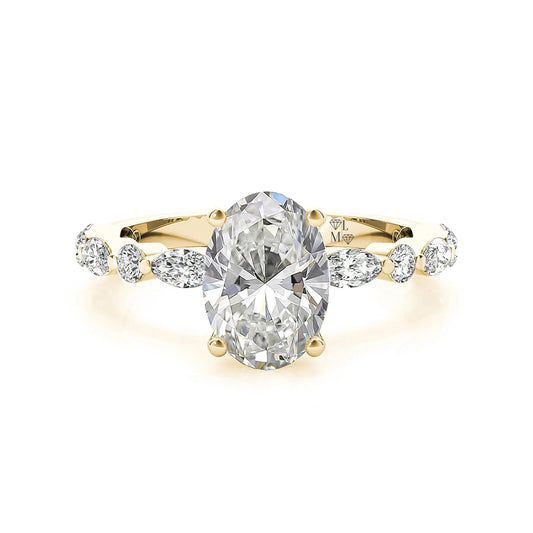 1.50 Carat Oval Cut Lab Diamond Ring, IGI Certificated Diamond Proposal Ring Mira Lab Diamonds