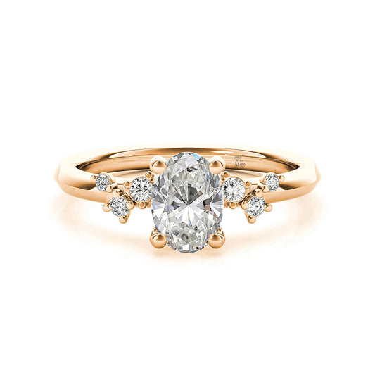 1 Carat Oval Cut Lab Diamond Ring, IGI Certificated Diamond Proposal Ring Mira Lab Diamonds