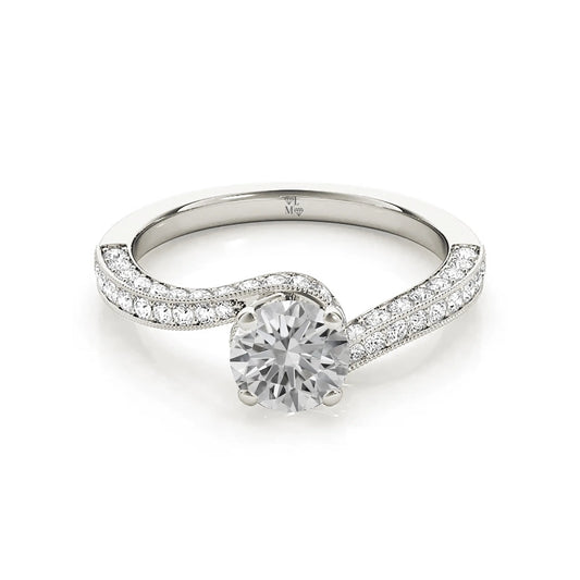 1 Carat Round Cut Lab Grown Diamond Engagement Solid Gold Ring, IGI Certificated Diamond Wedding Ring Mira Lab Diamonds