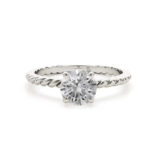 1 Carat Round Cut Lab Grown Diamond Engagement Solid Gold Ring, IGI Certificated Diamond Wedding Ring Mira Lab Diamonds