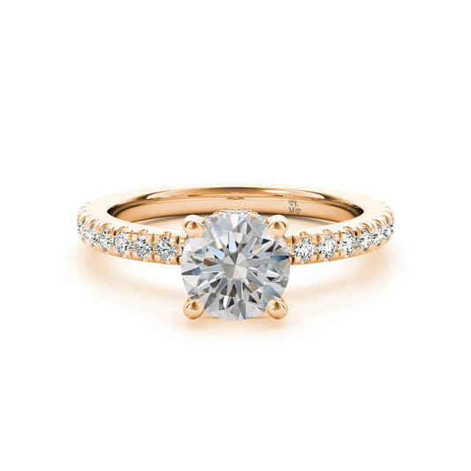 1 Carat Round Cut Lab Grown Diamond Engagement Solid Gold Ring, IGI Certificated Diamond Wedding Ring Mira Lab Diamonds