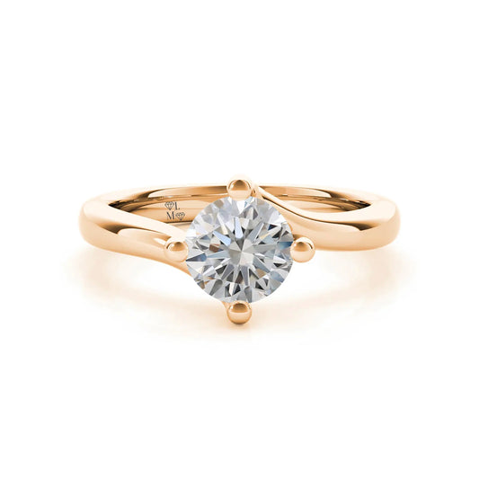 1 Carat Round Cut Lab Grown Diamond Engagement Solid Gold Ring, IGI Certificated Diamond Wedding Ring Mira Lab Diamonds