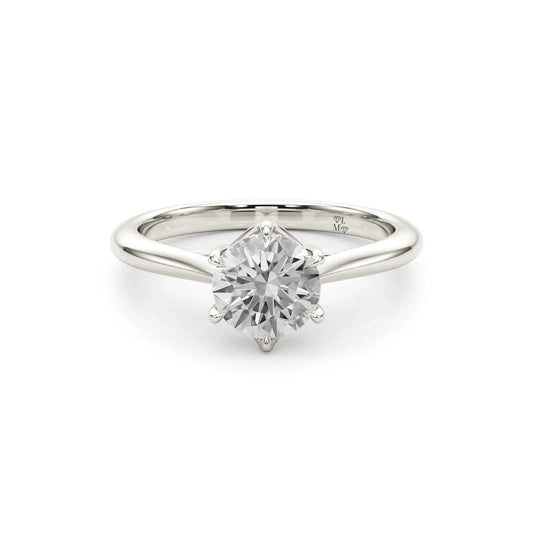 1 Carat Round Cut Lab Grown Diamond Engagement Solid Gold Ring, IGI Certificated Diamond Wedding Ring Mira Lab Diamonds