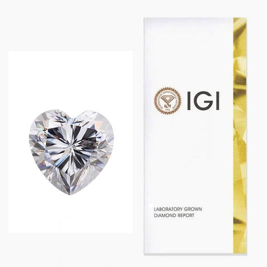 Heart Cut Lab Grown Diamonds From 0.90 Carat to 12.00 Carat IGI Certificated D/E/F-VS1/VS2/VVS1/VVS2