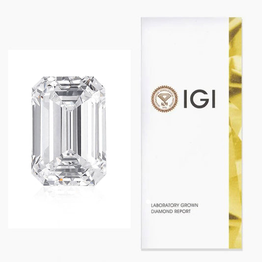 Emerald Cut Lab Grown Diamonds From 1.00 Carat to 10.00 Carat IGI Certificated E/F/G-VS1/VS2/VVS2