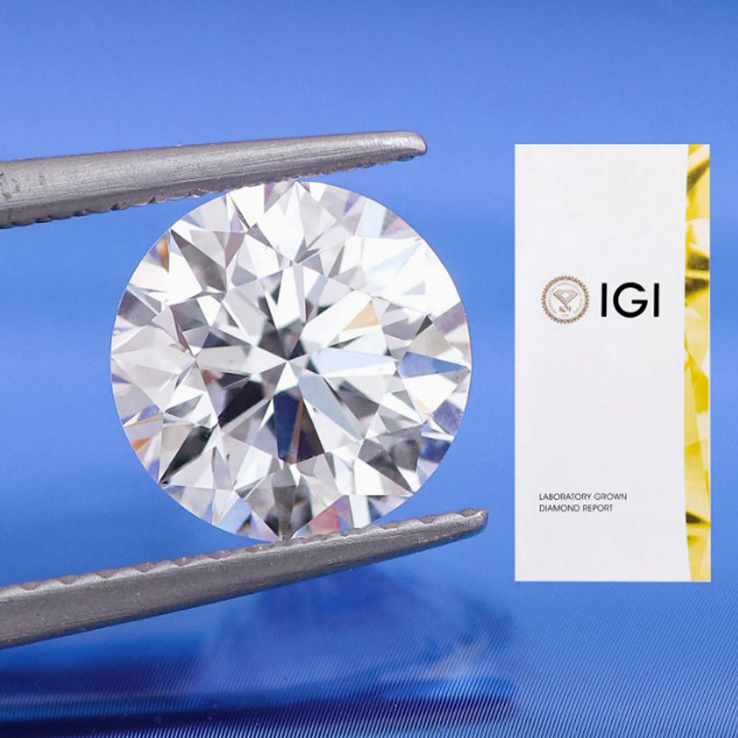 Round Cut Lab Grown Diamonds From 1.70 Carat to 2.00 Carat IGI Certificated F VS2